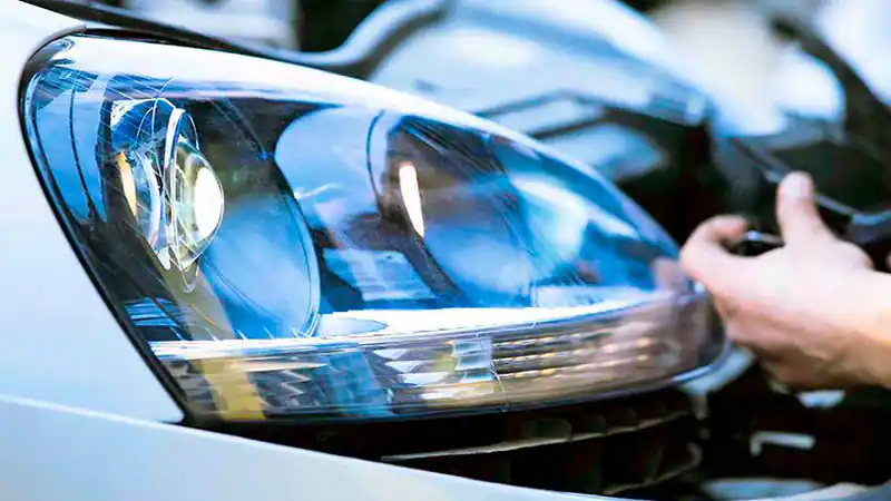 Photo car headlight